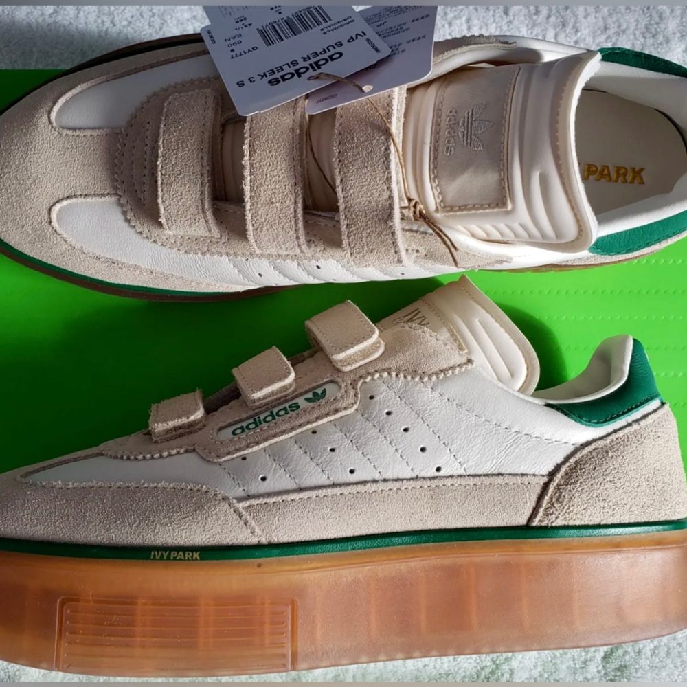 Adidas IVY PARK Originals Super Sleek 3 Strap V1 Wonder White NEW GY1777 SIZE 10